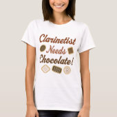 Clarinetist Chocolate T-shirt (Voorkant)