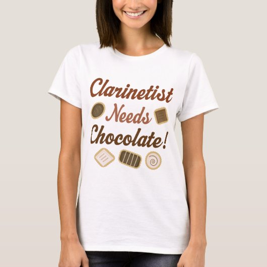 Clarinetist Chocolate T-shirt (Voorkant)
