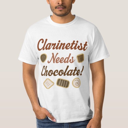 Clarinetist Chocolate T-shirt (Voorkant)