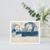 Clarinetist en Piccolo Player, Vincent van Gogh Briefkaart (Staand voorkant)