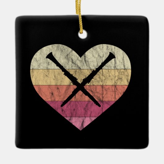 Clarinetist houdt van spelen Clarinet Keramisch Ornament (Voorkant)