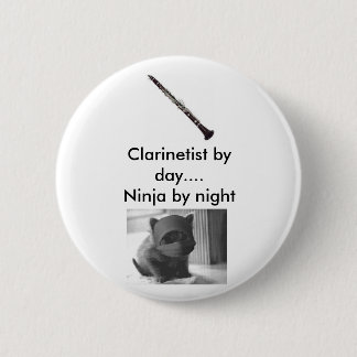 Clarinetist Ninja Ronde Button 5,7 Cm