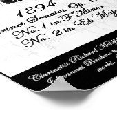 Clarinetist Richard Mühlfeld inspireerde Brahms Poster (Hoek)