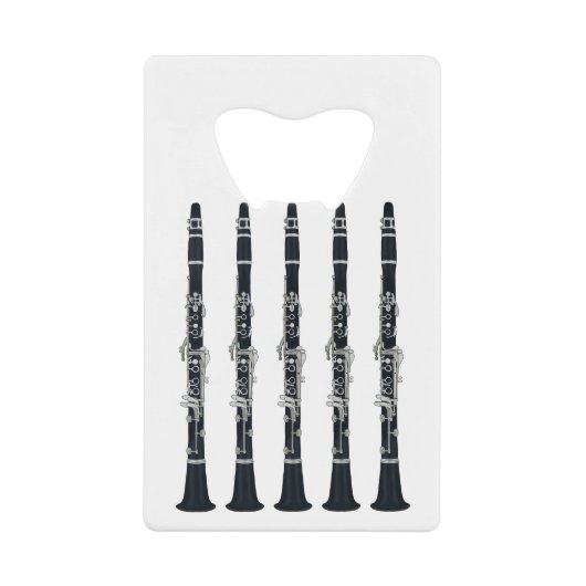 Clarinets Creditkaart Flessenopener (Voorkant)
