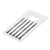 Clarinets Creditkaart Flessenopener (Voorkant Gekanteld)