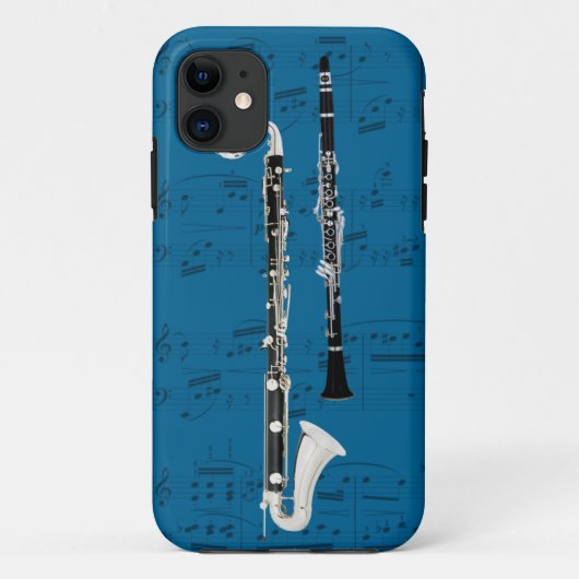 Clarinets en muziektelefoonbehuizing. Kies kleur Case-Mate iPhone Case (Achterkant)