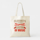 Clarinets is de bacon van muziekinstrumenten tote bag (Achterkant)