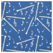 Clarinets Muzieknoten Pattern Stof (Swatch)