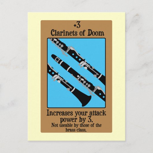 Clarinets of Doom Briefkaart (Voorkant)
