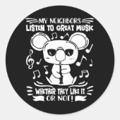 Clarinets Player Clarinetist Ronde Sticker (Voorkant)