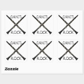 Clarinets Rock Vierkante Sticker (Vel)