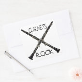 Clarinets Rock Vierkante Sticker (Envelop)