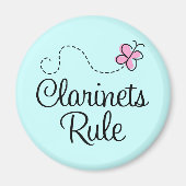  Clarinets Rule Music Gift Magneet (Voorkant)