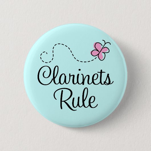 Clarinets Rule Music Gift Ronde Button 5,7 Cm (Voorkant)