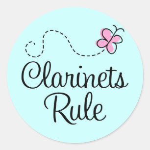  Clarinets Rule Music Gift Ronde Sticker