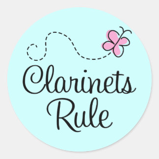  Clarinets Rule Music Gift Ronde Sticker