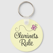  Clarinets Rule Music Gift Sleutelhanger (Voorkant)