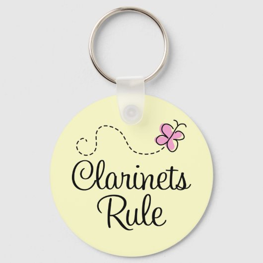 Clarinets Rule Music Gift Sleutelhanger (Voorkant)