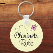  Clarinets Rule Music Gift Sleutelhanger (Voorkant)