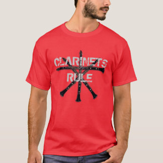 Clarinets Rule voor donkere T-Hemden T-shirt