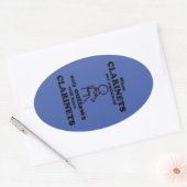 Clarinets Verboden ovale Sticker (Envelop)