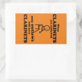 Clarinets Verboden rechthoekige Sticker (Tas)
