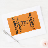 Clarinets Verboden rechthoekige Sticker (Envelop)