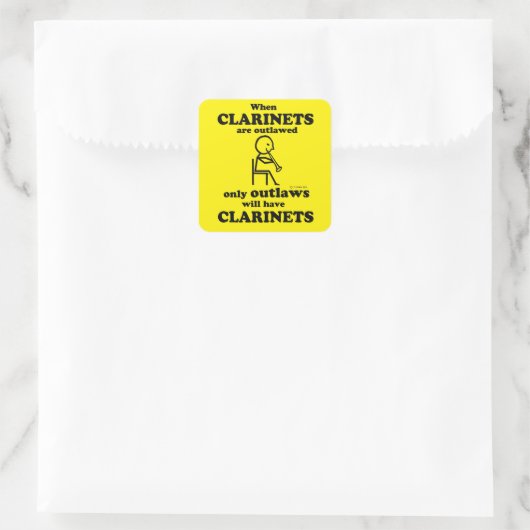 Clarinets Verboden Square Sticker (Tas)