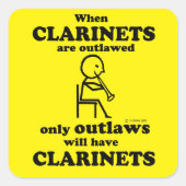 Clarinets Verboden Square Sticker (Voorkant)