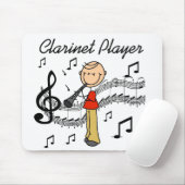 Clarinetspeler Muismat (Met muis)