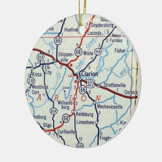 Clarion PA Keramisch Ornament (Links)