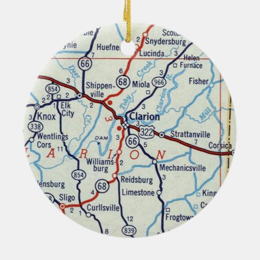 Clarion PA Keramisch Ornament (Achterkant)