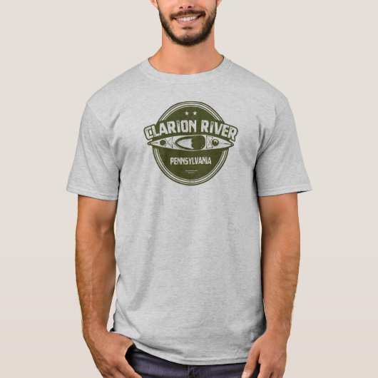 Clarion River Pennsylvania Kayaking T-shirt (Voorkant)