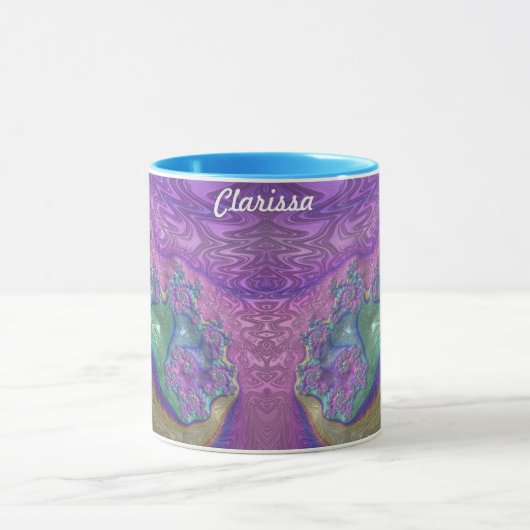 ~ CLARISSA ~ GLOSSY 3D Glossy Green Paars Blue Mok (Midden)