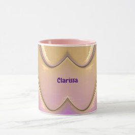CLARISSA ~ Zany 3D ~ Pink, Gold en Paars Mok