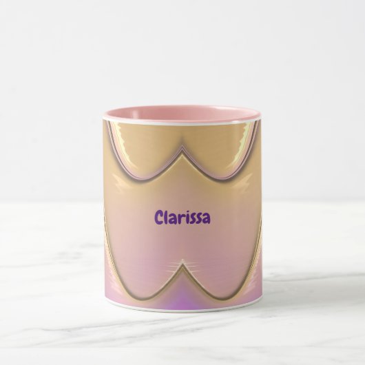 CLARISSA ~ Zany 3D ~ Pink, Gold en Paars Mok (Midden)