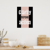 Clarity Before Action Vertical Dark Poster (Keuken)