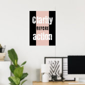 Clarity Before Action Vertical Dark Poster (Thuiskantoor)