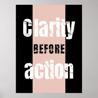Clarity Before Action Verticale Donkere Poster