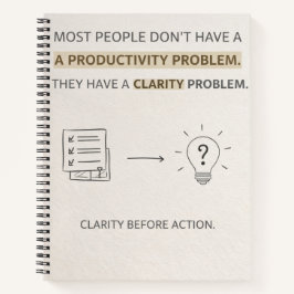 Clarity before Actions Notbook Notitieboek