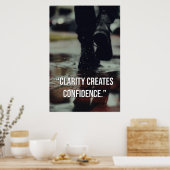 Clarity Creates Confidence Mindset Quote Poster (Keuken)