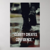 Clarity Creates Confidence Mindset Quote Poster (Voorkant)