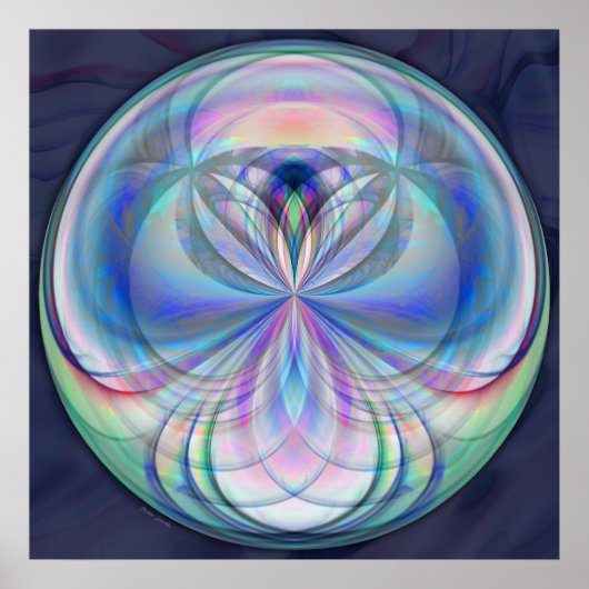 Clarity Mandala - Fractal Artwork Print (Voorkant)