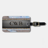 Clarity Modern Monogram Bagagelabel (Voorkant horizontaal)