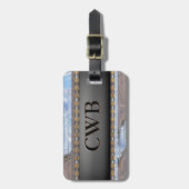 Clarity Modern Monogram Bagagelabel (Voorkant verticaal)