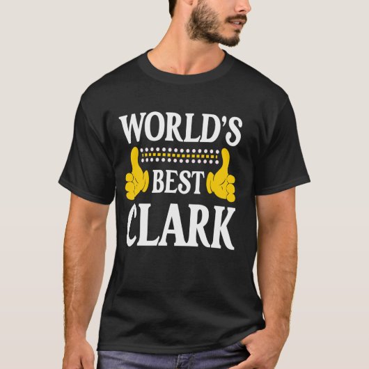 Clark Achternaam Funny Team Familie Achternaam Wor T-shirt (Voorkant)