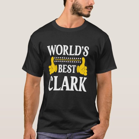 Clark Achternaam Funny Team Familie Achternaam Wor T-shirt (Voorkant)