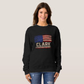 Clark Achternaam Shirt Clark Naam American Flag (Voorkant volledig)
