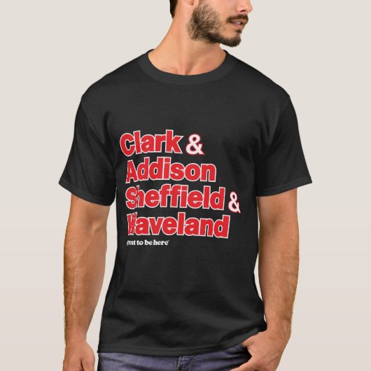 Clark & Addison Sheffield & Waveland Chicago T-shirt (Voorkant)