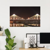 Clark Bridge 's nachts Poster (Thuiskantoor)